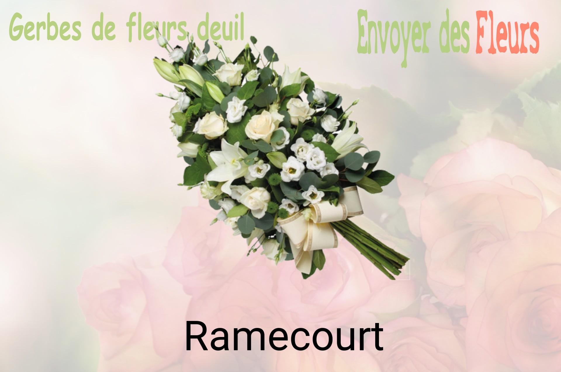 Gerbe de fleurs de deuil livrée à Ramecourt